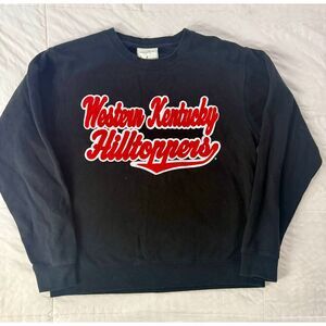 WKU Western Kentucky Hilltoppers J. America Crewneck Sweatshirt Black Medium